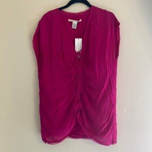 Diane von Furstenberg DVF silk toe top 12 L